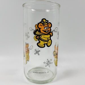 VTG Muppet Babies Fozzie Bear Glass Cup‎ Jim Henson Associates Muppets 1989